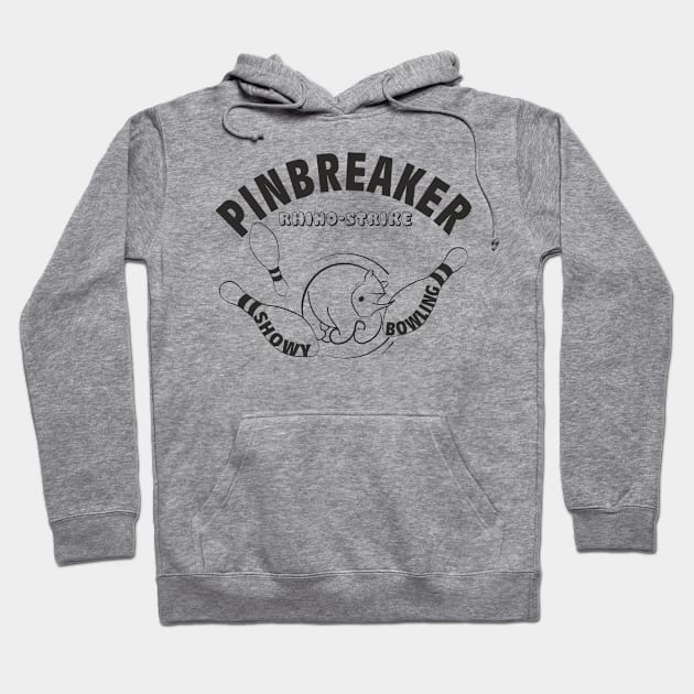 Pinbreaker - Rhino-Strike (black print) Hoodie by aceofspace